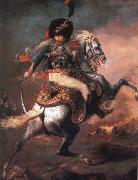 Theodore Gericault An Officer of the Imperial Horse Guards Charging oil painting